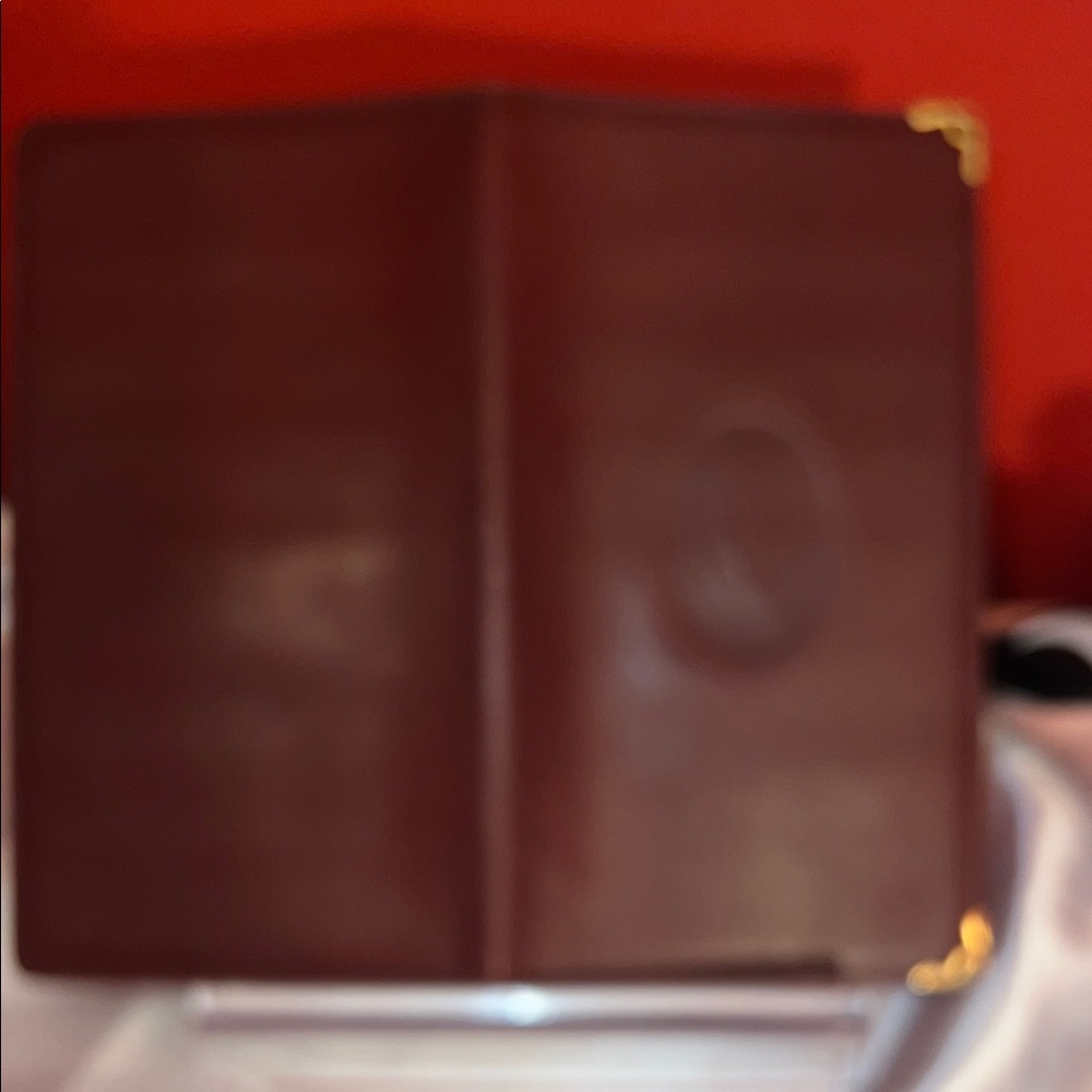 Cartier Deep Red Leather Card Holder - Picture 6 of 12